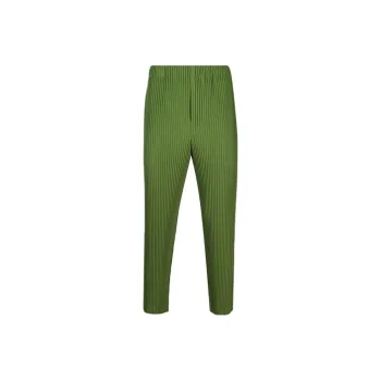Homme Plissé Issey Miyake Casual Pants Men Green