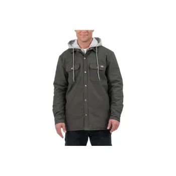 Dickies Duck Hooded Shirt Jacket Jackets Coats Men's Olive Green