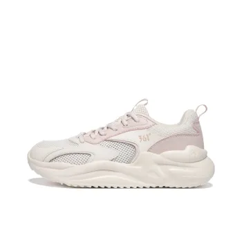 361° Cushioning, Breathable, Lightweight Low Top Casual Running Shoes Women's Lotus Seed White Fresh Pink