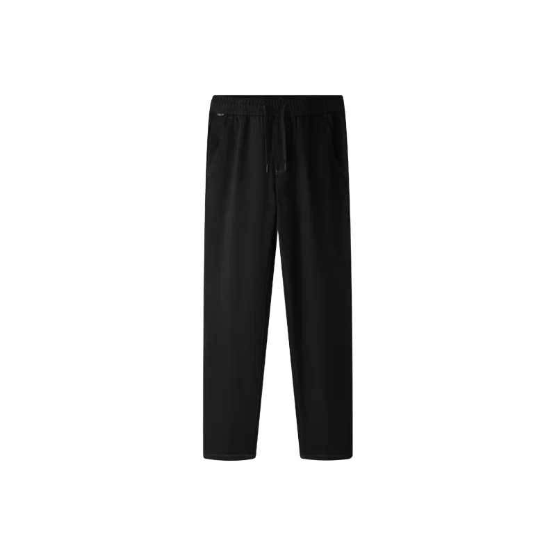 HLA Panda Wowo Series Jeans Men Black Denim Solid Color 4A-0