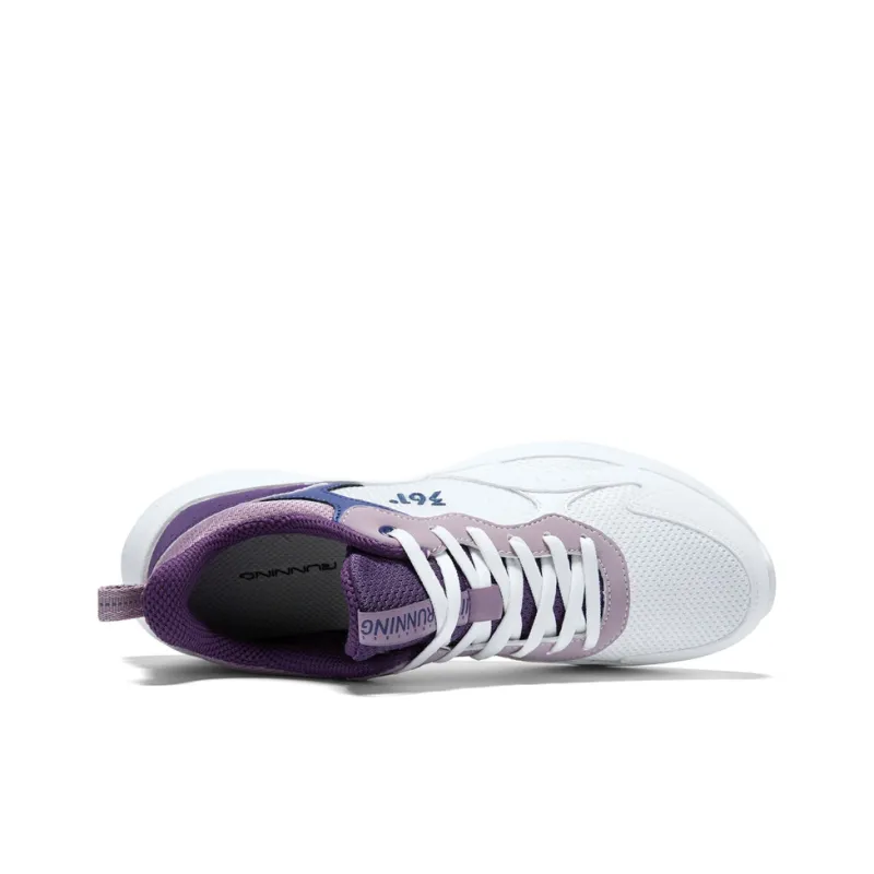 361° Cushioning, Breathable, Supportive Low Top Casual Running Shoes Women's Feather White Lilac Gray Purple-3