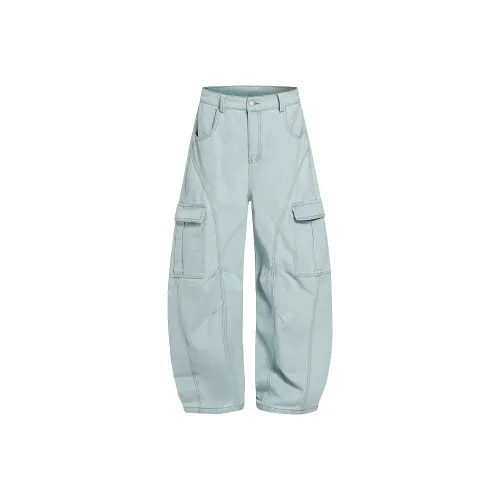 Xmithie Curved Knife Jeans Unisex Light Blue