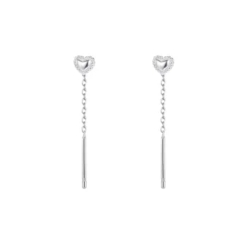 SHK Sterling Silver Drop Earrings Women's Silver