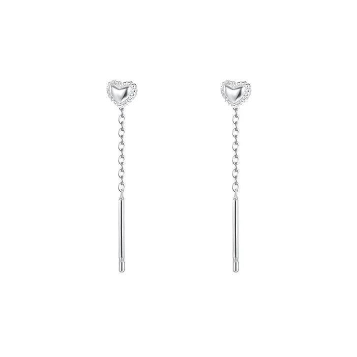 SHK Sterling Silver Drop Earrings Women's Silver-0