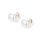 White Pearl Stud Earrings[Sterling Silver Posts]