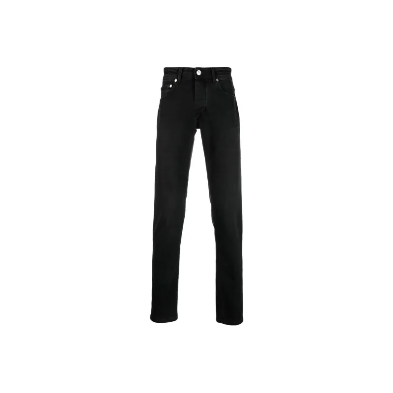 BARBA Logo patch Cotton blend Slim Jeans-0