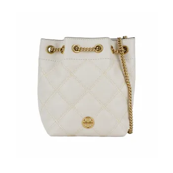 TORY BURCH Leather Bucket Bags Crossbody Bag, Shoulder Bag Women's Beige