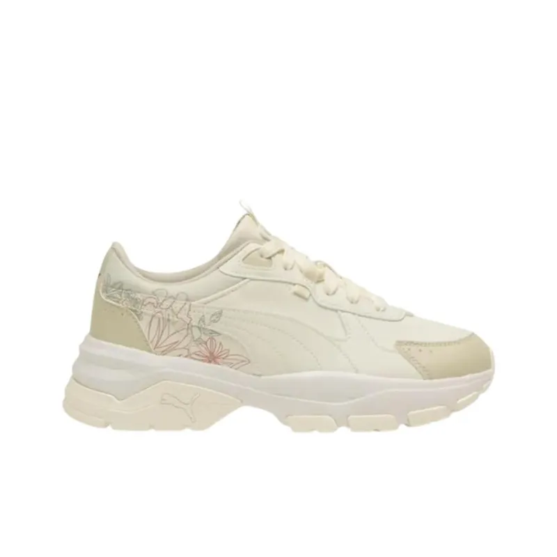 PUMA Cassia Via Anti Slip Wear Resistant Low Top Casual Shoes Women's Beige-1
