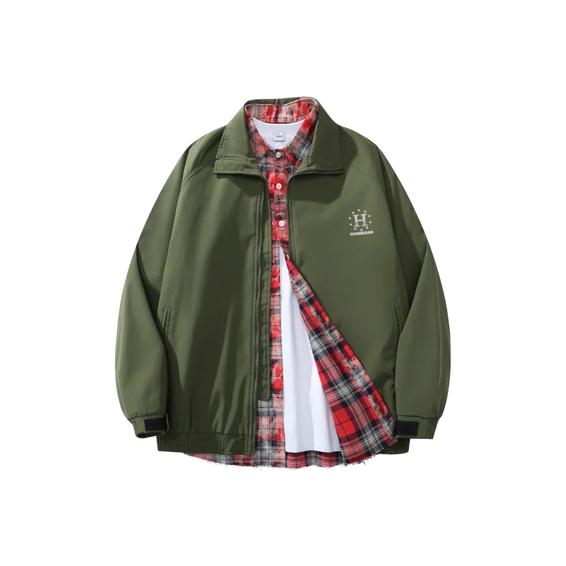 TITH Jackets Coats Unisex Army Green-0