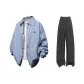 Light Blue Top+Black Pants