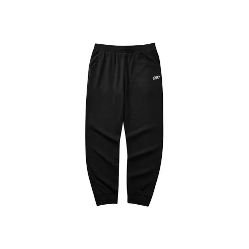 Skechers Colorful Knitted Sports Pants Unisex Carbon Black