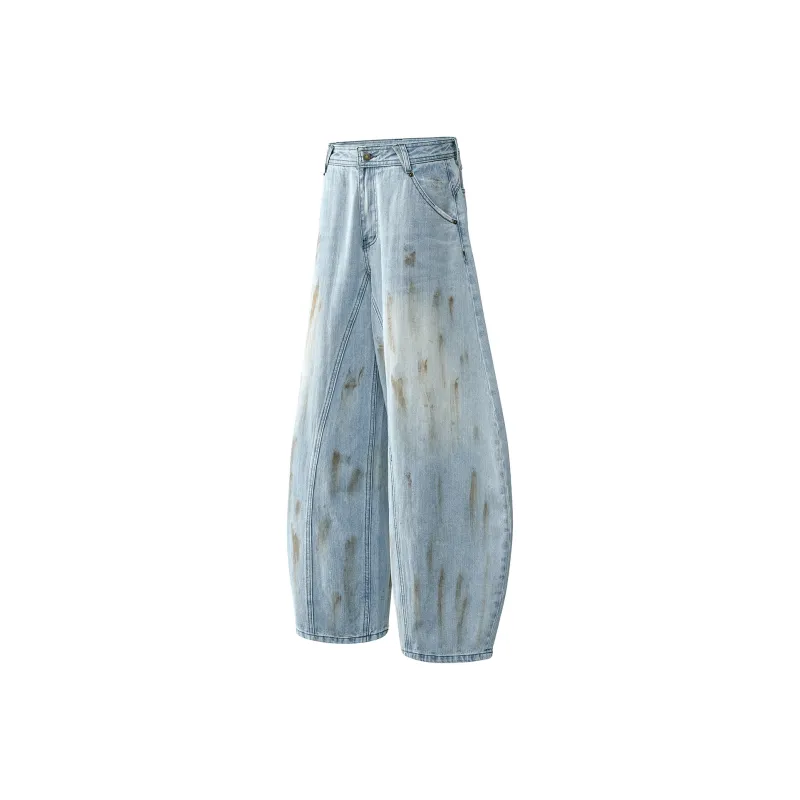 Yiwen Jeans Unisex Dirty Blue-1