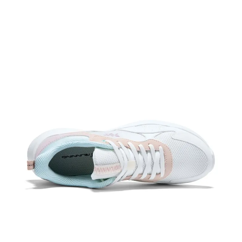 361° Cushioning, Breathable, Supportive Low Top Casual Running Shoes Women's Feather White Gauze Blue-4