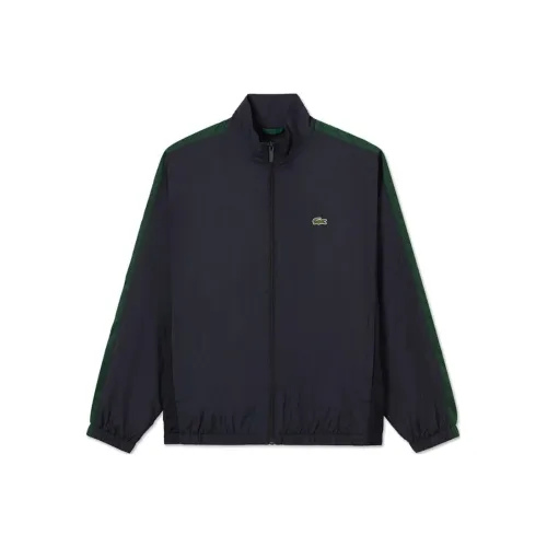 LACOSTE SS25 Jacket Men's Navy Blue With Green Trim