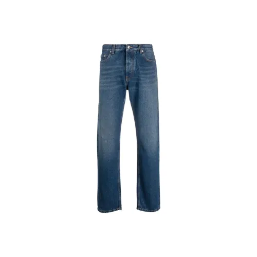 OFF WHITE Logo Patch Straight Leg Jeans