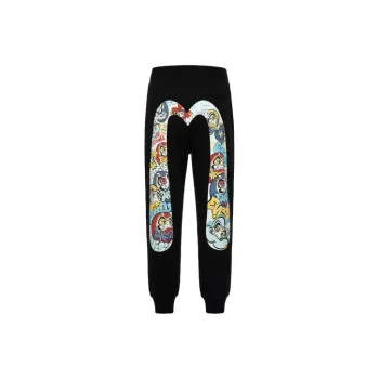 EVISU Knitted Sweatpants Men's Black