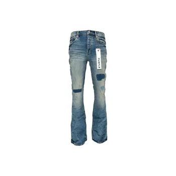 PURPLE BRAND Patch Repair Flare Jeans