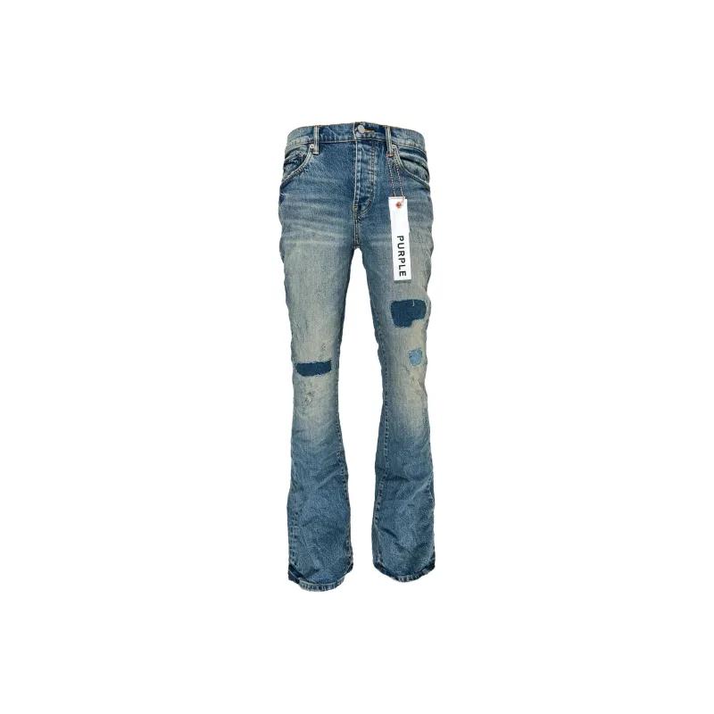 Purple Brand Patch Repair Flare Jeans-0