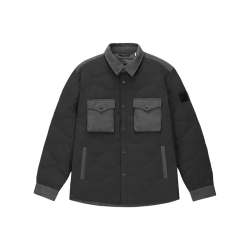 Levi's Down Jacket Men's Blue Black Multicolor