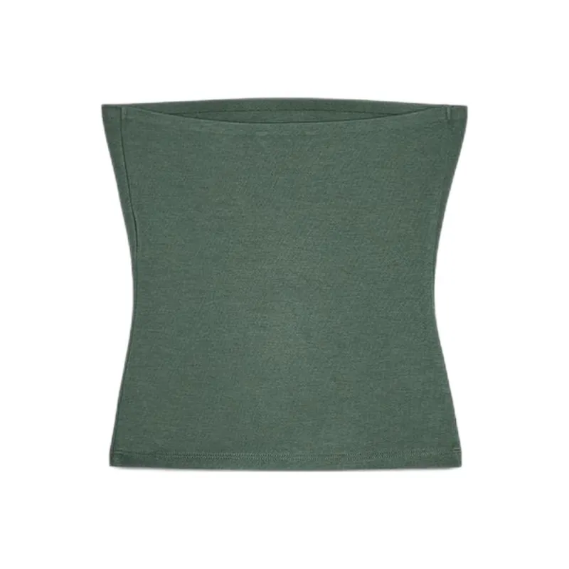 ZARA Strapless Top Women's Green-1