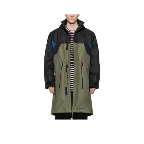 LOEWE Trench Coats Men Green