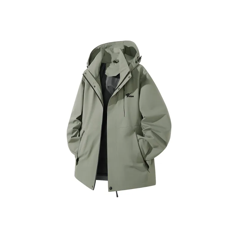 Feiyue Jackets Coats Unisex Glacier White Single Windbreaker Jacket-5