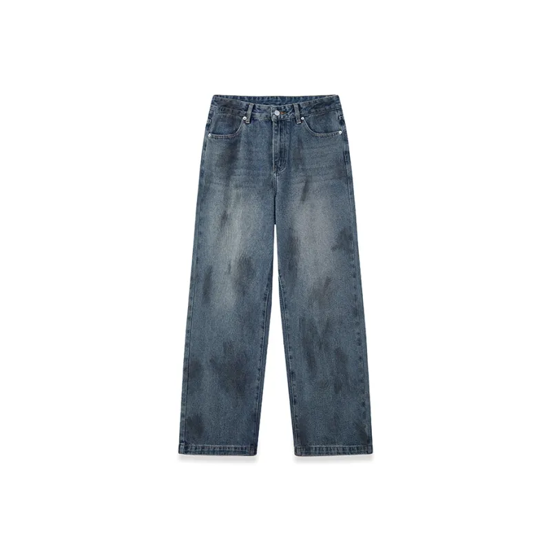 Crying Center Jeans Unisex Distressed White-0