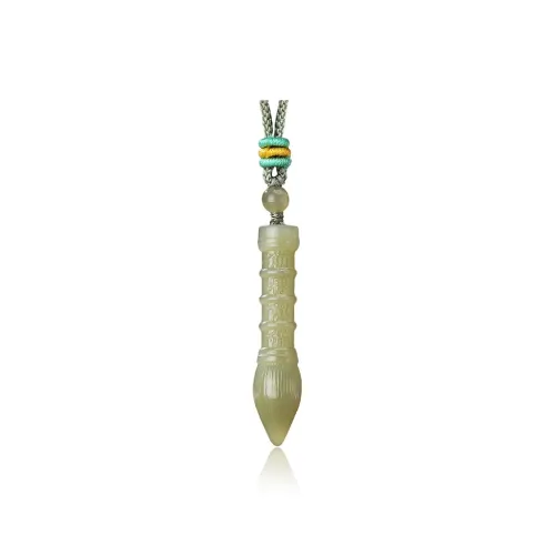 ZENGCAI Pendants Pale Greenish White Jade Unisex