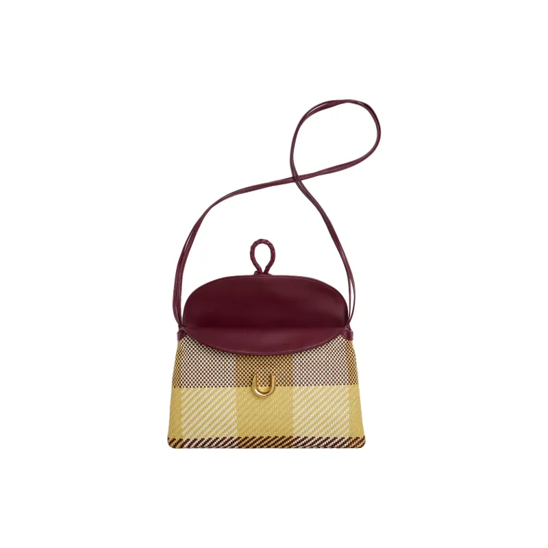 Bottega Veneta Sheepskin Shoulder Bag Women's Sea Salt Color & Burgundy-3