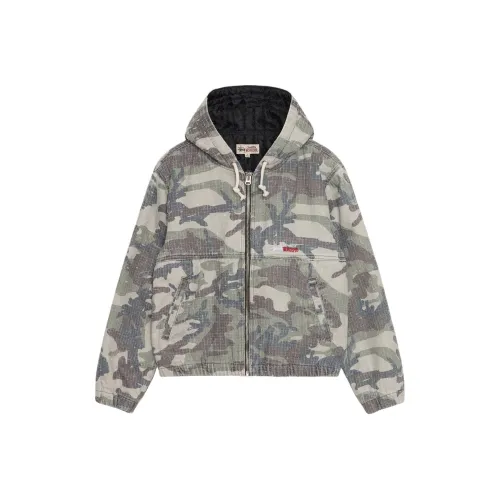 Stussy Camo Canvas Needlepunch Work Jacket