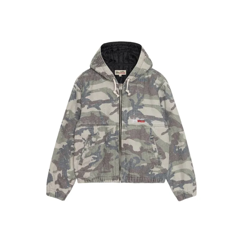 Stussy Camo Canvas Needlepunch Work Jacket-0
