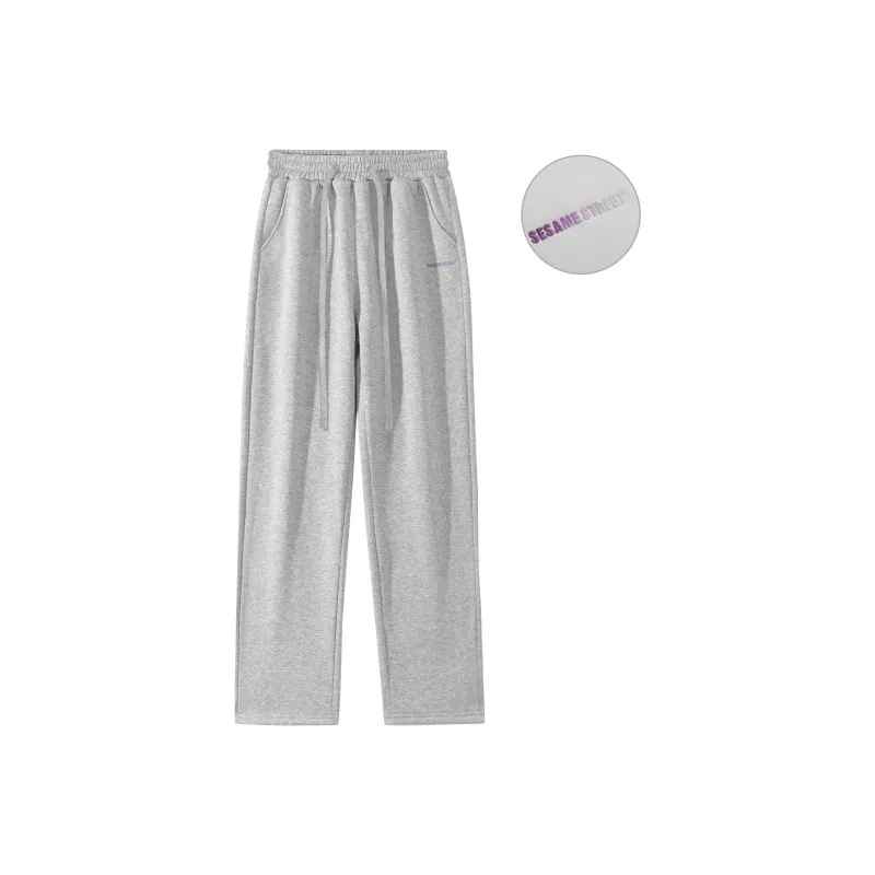 SESAME STREET Knitted Sports Pants Thickened And Fleece Lined Unisex-23