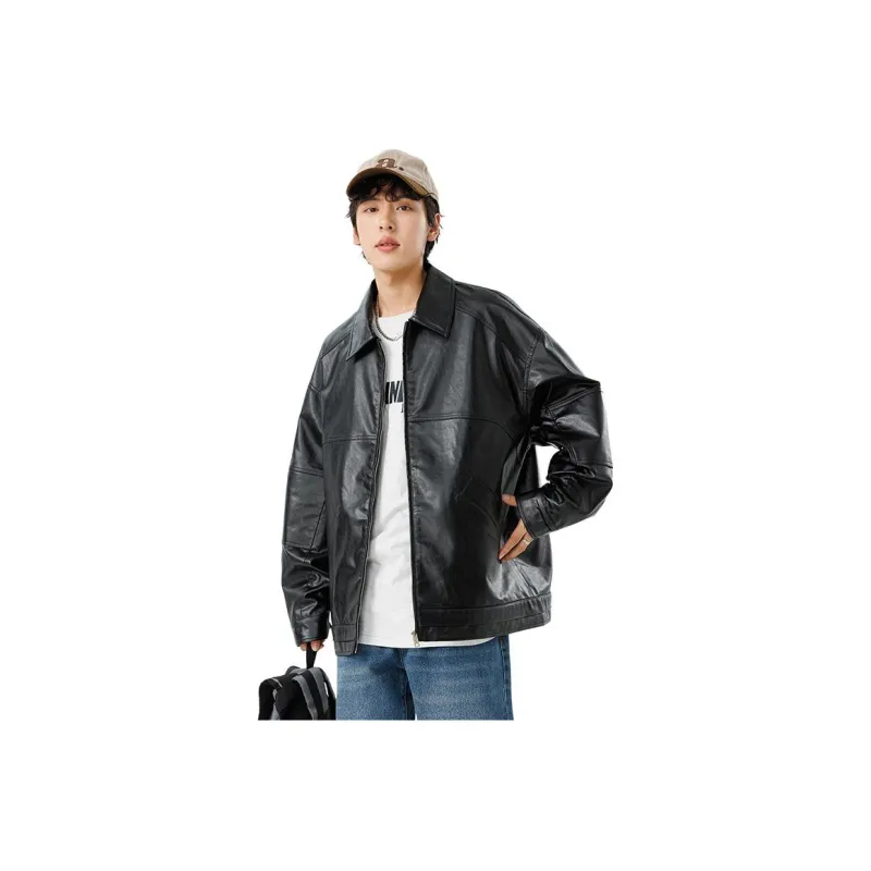FOR FEAR THAT Leather Jacket Unisex-0
