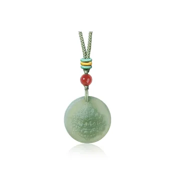 ZENGCAI Pendants Pale Greenish White Jade Unisex