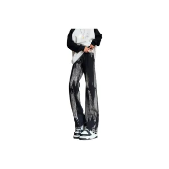 BENGEN Jeans Unisex Black Gray Color