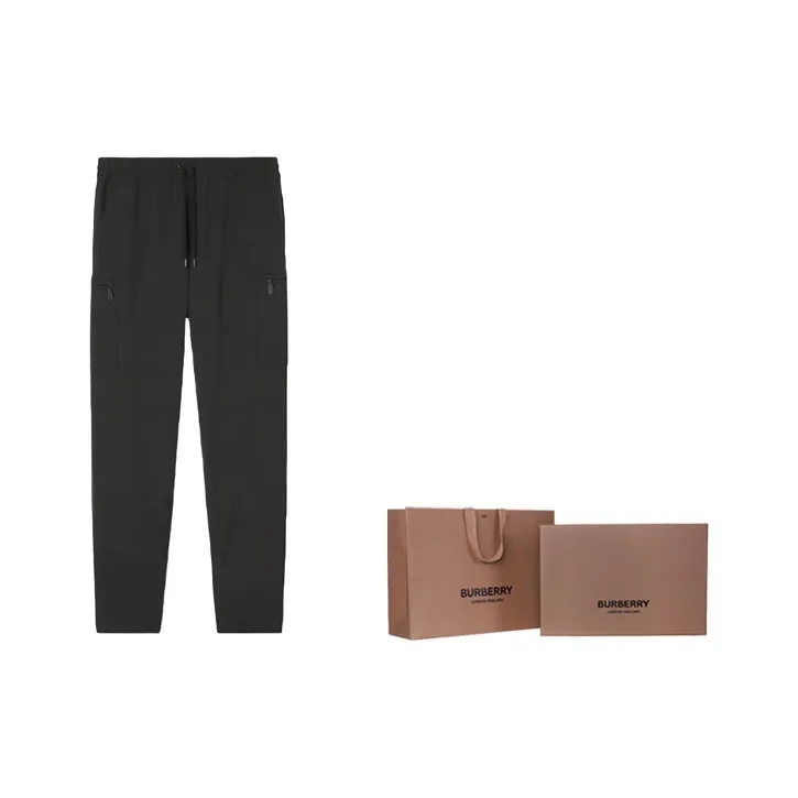 Burberry Stretch Wool Cargo Jogging Pants-6