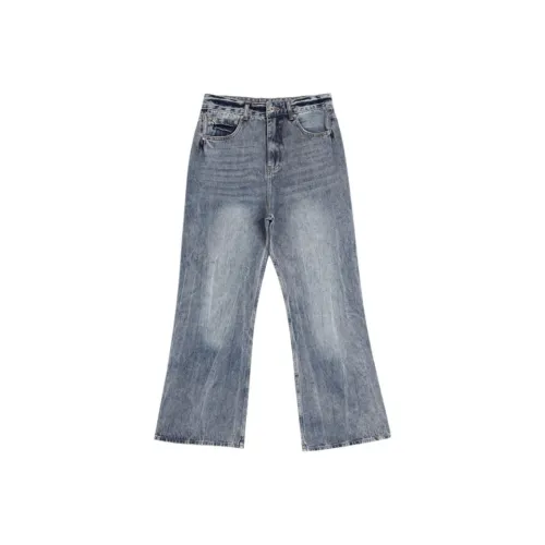 HEMIKELITE Jeans Men's Washed Blue