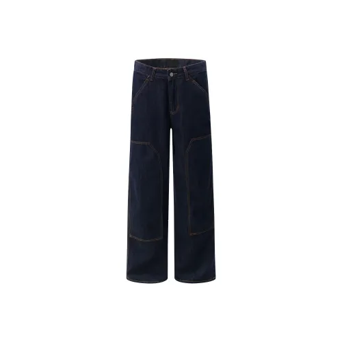 balenciaga tv show print wide leg jeans item Dark Blue