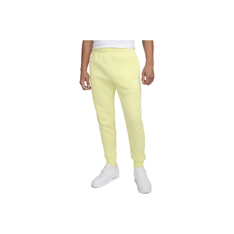 Nike Sportswear Club Fleece Joggers Solid Color Knitted Sports Pants Men's Yellow-0
