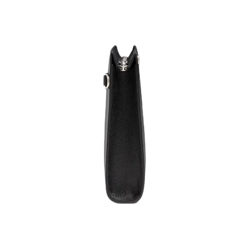 Valentino VLogo Signature Grain Calfskin Clutch Women's Black-2