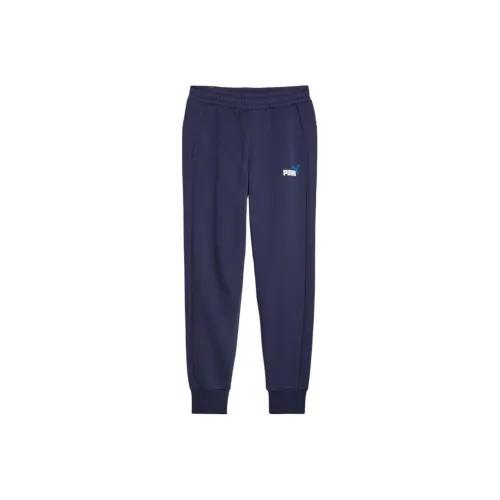 PUMA Pantalon Essentials+ 2 Col Logo Homme Knitted Sweatpants Men's Marine Blue