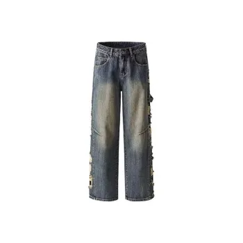 PAINT STAIN Jeans Unisex Blue