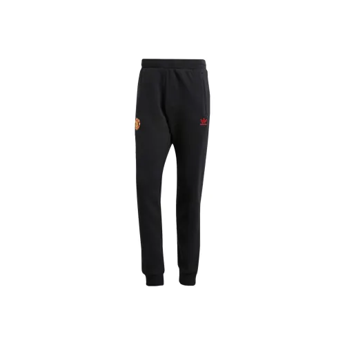 Adidas FW23 Manchester United Essentials Trefoil slip Knitted Sports slip Men's Black