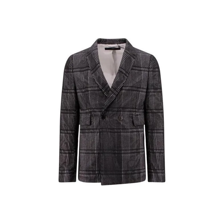 SAPIO Plaid check Print Cotton Blazer-0