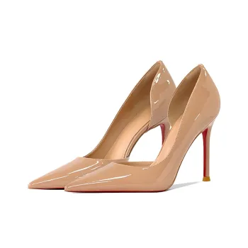 Lan Miao Gift Box Set Slim Heel High Heels 7CM Women's Nude