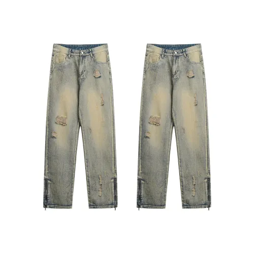 COOLALPACA Jeans Winter Unisex Yellow Mud Denim