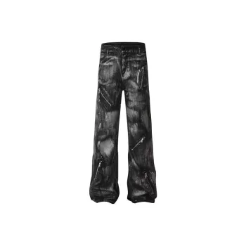 Qnxeey Jeans Unisex Black