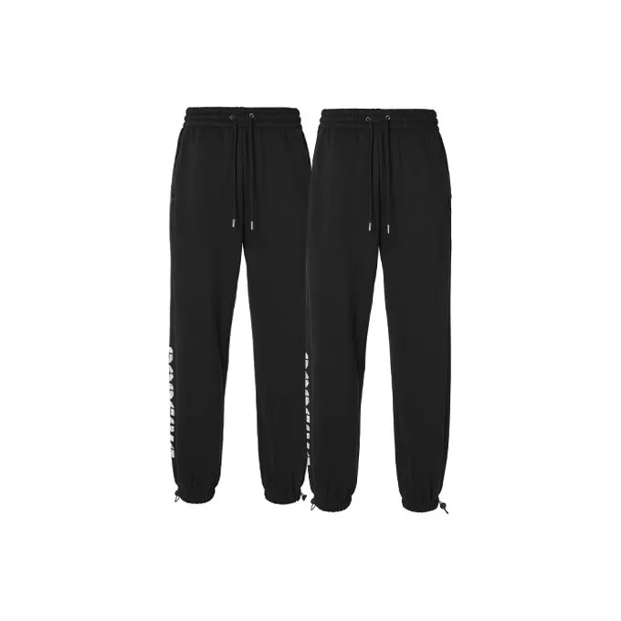 LiNing Sports Basketball Collection Knitted Sweatpants Men's 2 Pack Black-0