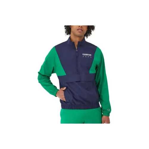 Champion Jackets Coats Men's Navy Blue / Fresh Green Leaves