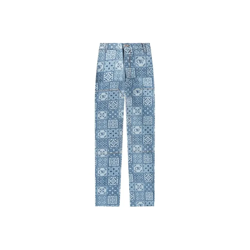 OFF WHITE Logo print Flared Carpenter Jeans-0